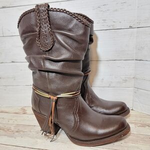 Indomable's Brown Leather Western Boots US Women's Size 5.5
